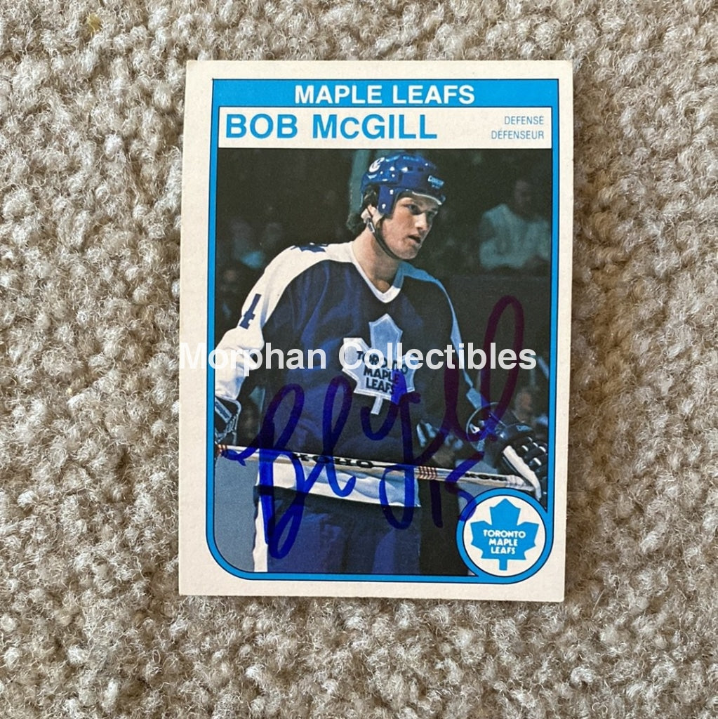 Bob Mcgill - Autographed Card 1982-83 Opc Rc