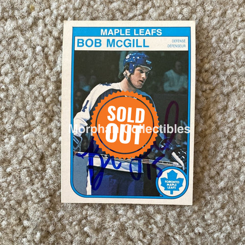 Bob Mcgill - Autographed Card 1982-83 Opc Rc
