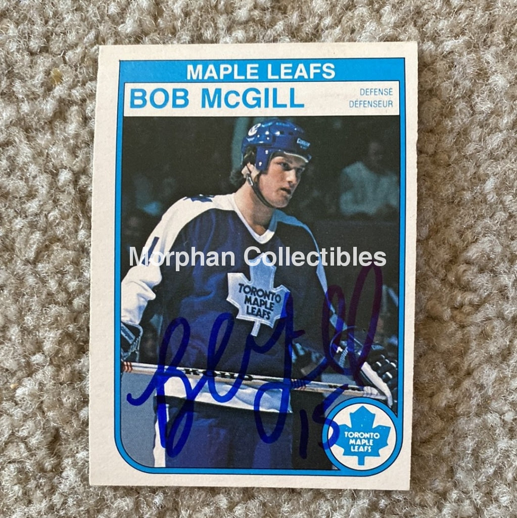 Bob Mcgill - Autographed Card 1982-83 Opc Rc