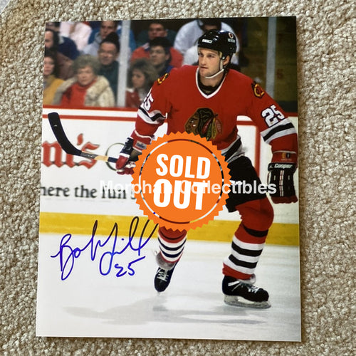 Bob Mcgill - Autographed Chicago Blackhawks 8X10 Photo
