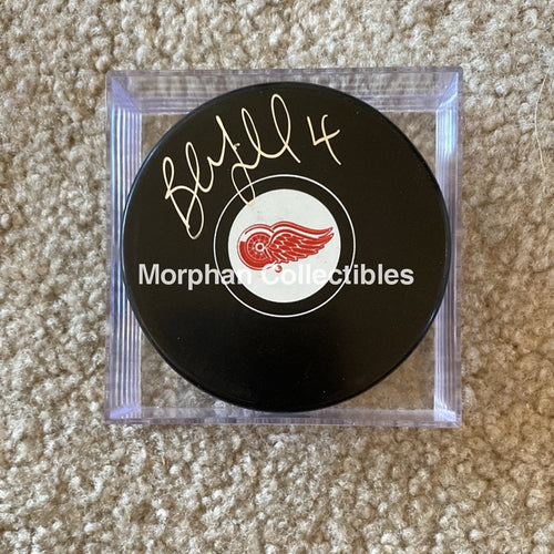 Bob Mcgill - Autographed Puck Detroit Red Wings