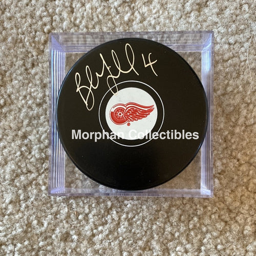 Bob Mcgill - Autographed Puck Detroit Red Wings