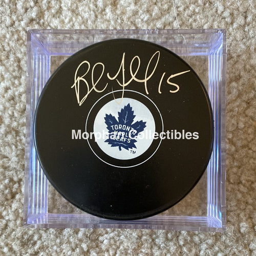 Bob Mcgill - Autographed Puck Toronto Maple Leafs