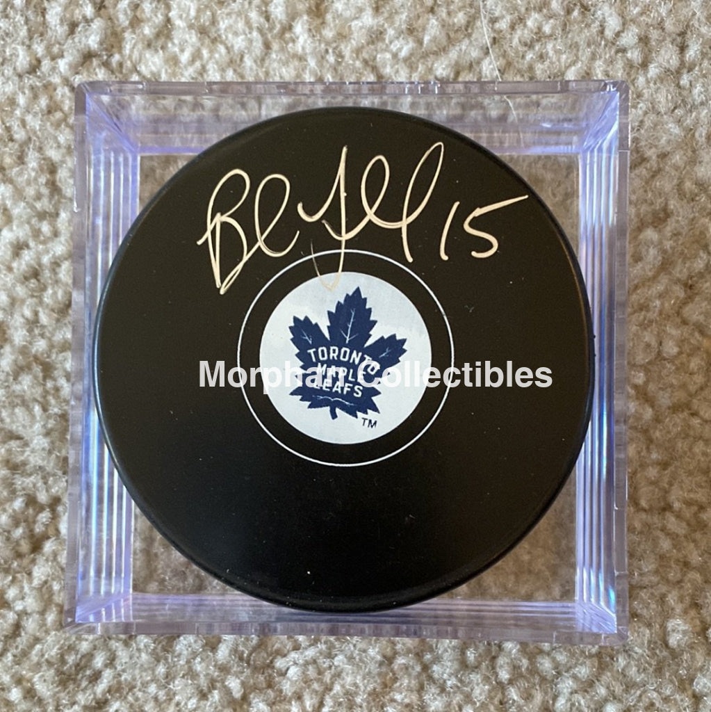 Bob Mcgill - Autographed Puck Toronto Maple Leafs