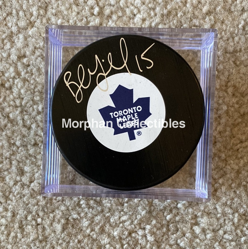 Bob Mcgill - Autographed Puck Toronto Maple Leafs