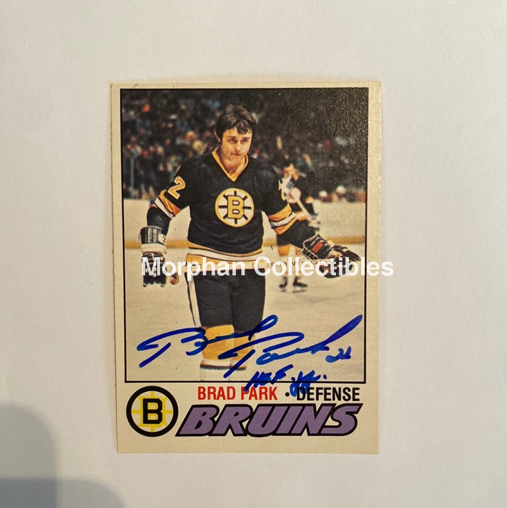 Brad Park - Autographed Card 1977-78 Opc