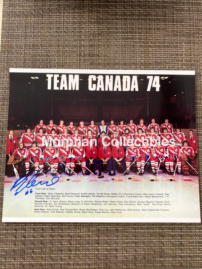 Brad Selwood - Autographed 8X10 Photo Team Canada 1974