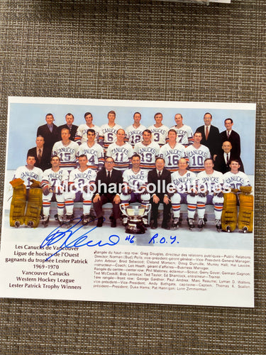 Brad Selwood - Autographed 8X10 Photo Vancouver Canucks