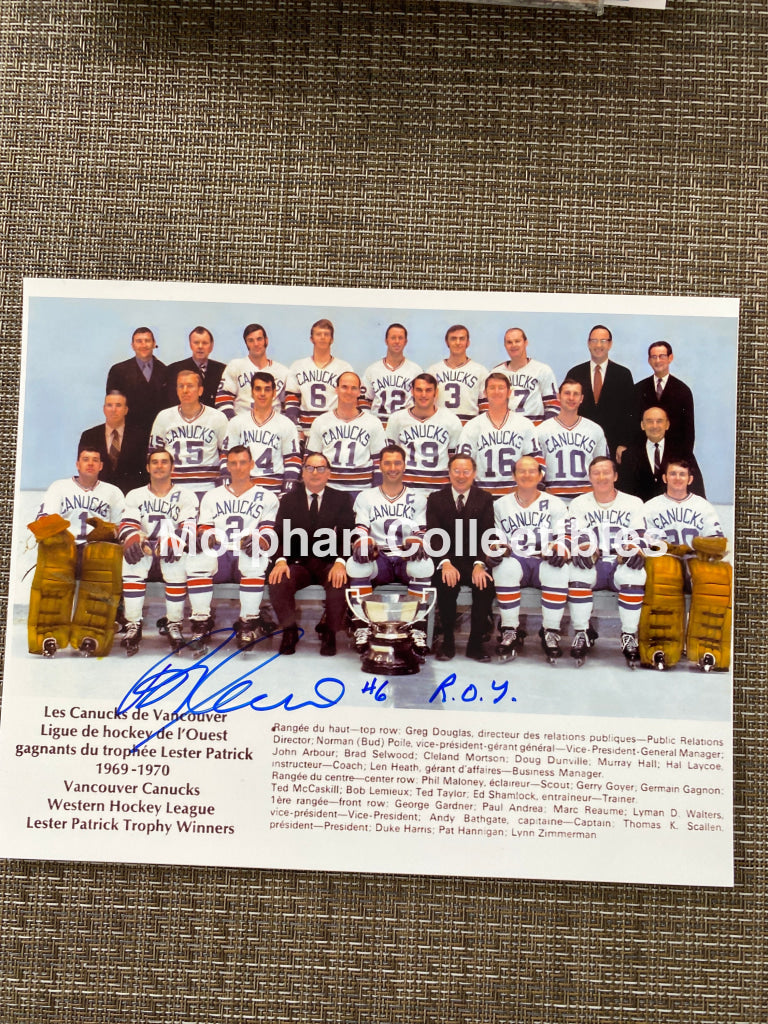 Brad Selwood - Autographed 8X10 Photo Vancouver Canucks
