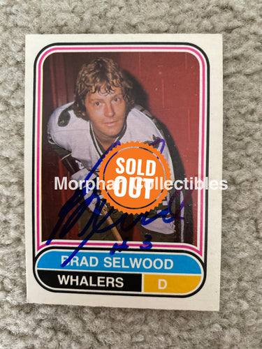 Brad Selwood - Autographed Card 1975/76 Opc Wha