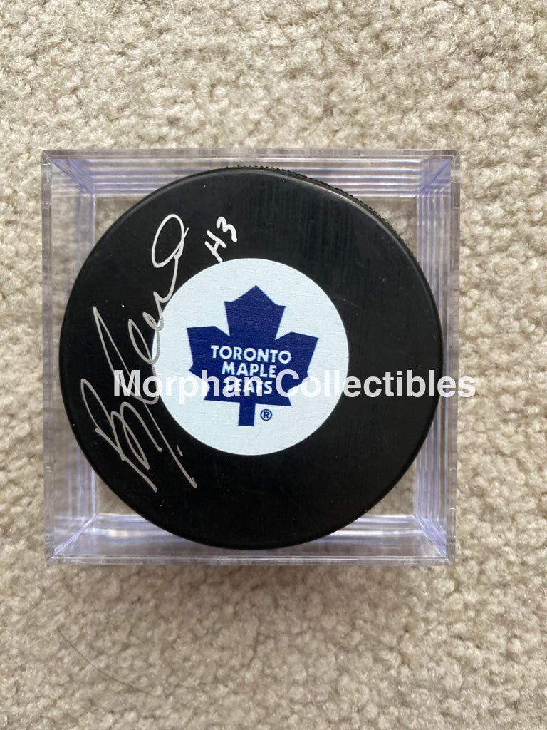 Brad Selwood - Autographed Puck Toronto Maple Leafs