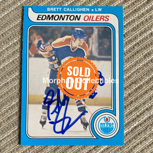 Brett Callighen - Autographed Card 1979-80 Opc