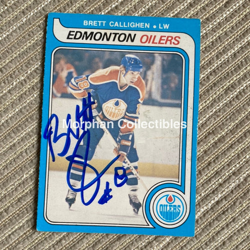 Brett Callighen - Autographed Card 1979-80 Opc