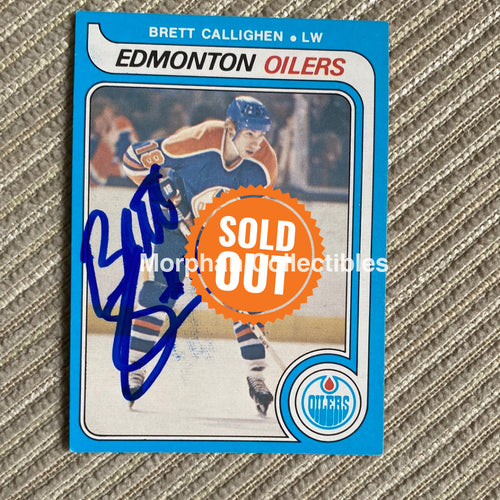 Brett Callighen - Autographed Card 1979-80 Opc