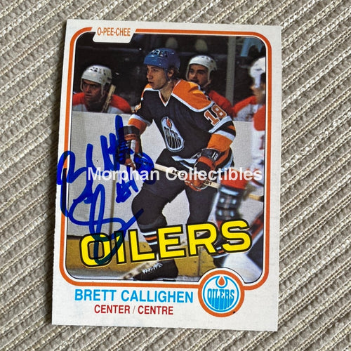 Brett Callighen - Autographed Card 1981-82 Opc