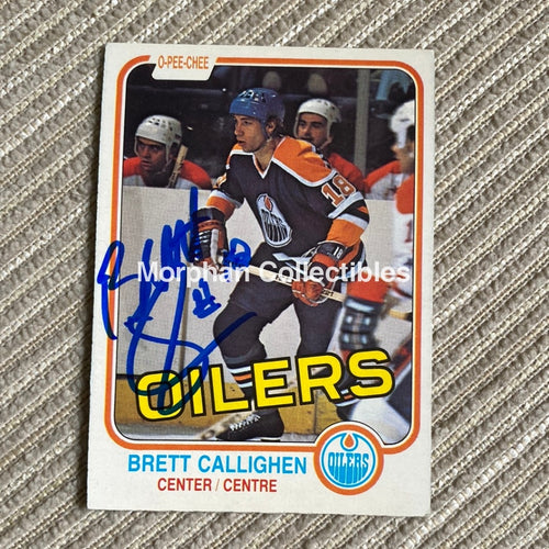 Brett Callighen - Autographed Card 1981-82 Opc