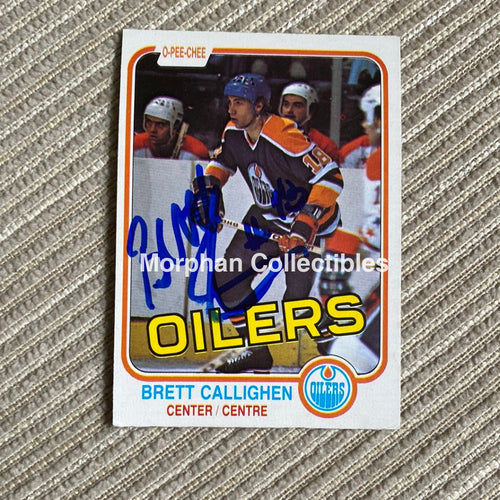 Brett Callighen - Autographed Card 1981-82 Opc