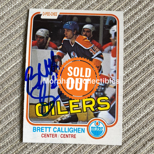 Brett Callighen - Autographed Card 1981-82 Opc