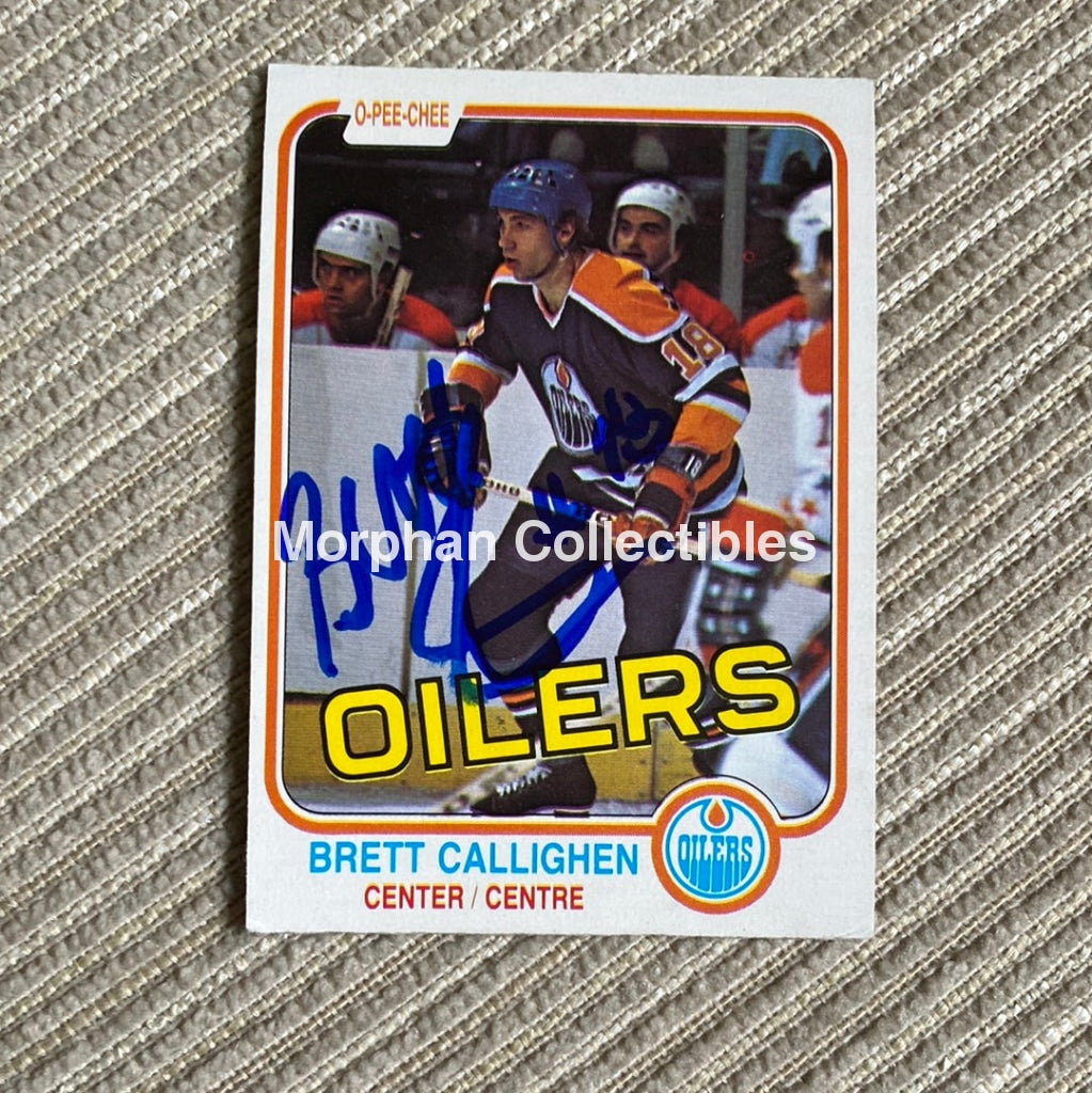 Brett Callighen - Autographed Card 1981-82 Opc