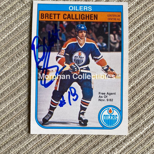 Brett Callighen - Autographed Card 1982-83 Opc