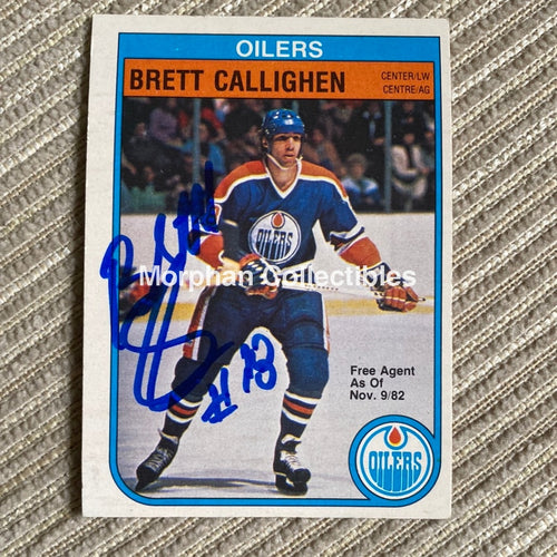 Brett Callighen - Autographed Card 1982-83 Opc