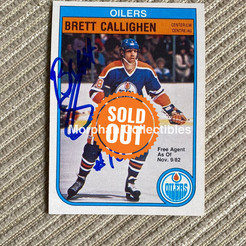 Brett Callighen - Autographed Card 1982-83 Opc