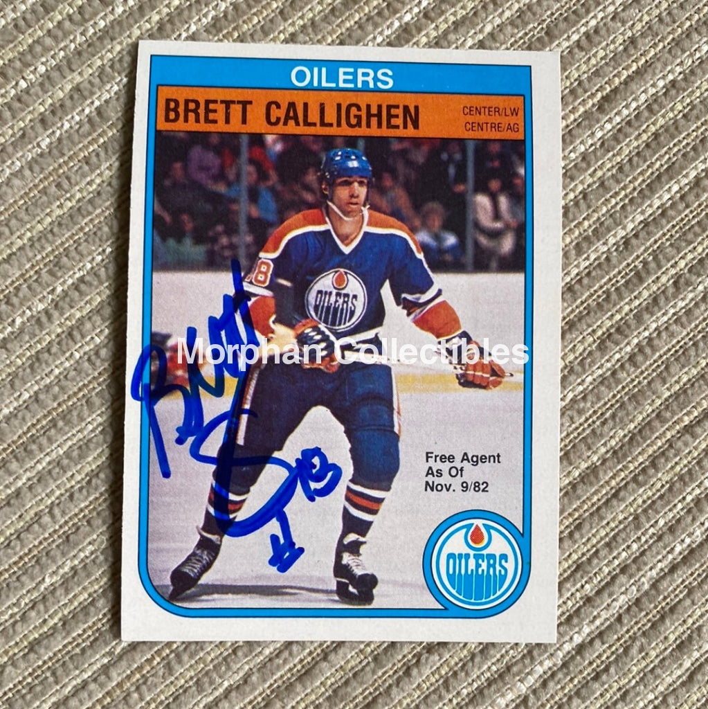 Brett Callighen - Autographed Card 1982-83 Opc