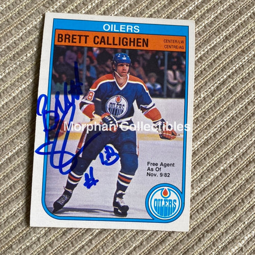 Brett Callighen - Autographed Card 1982-83 Opc