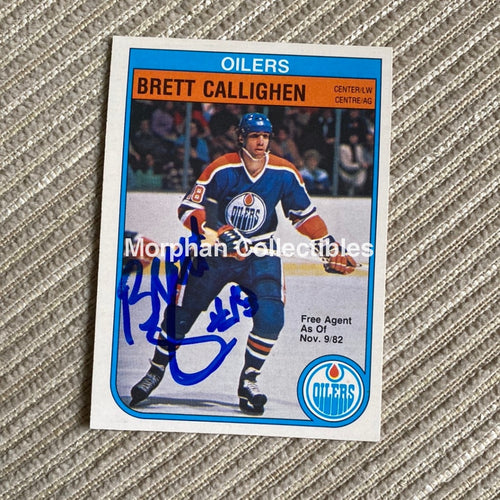 Brett Callighen - Autographed Card 1982-83 Opc