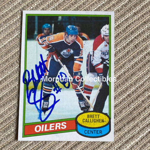 Brett Callighen - Autographed Card Smudge 1980-81 Topps