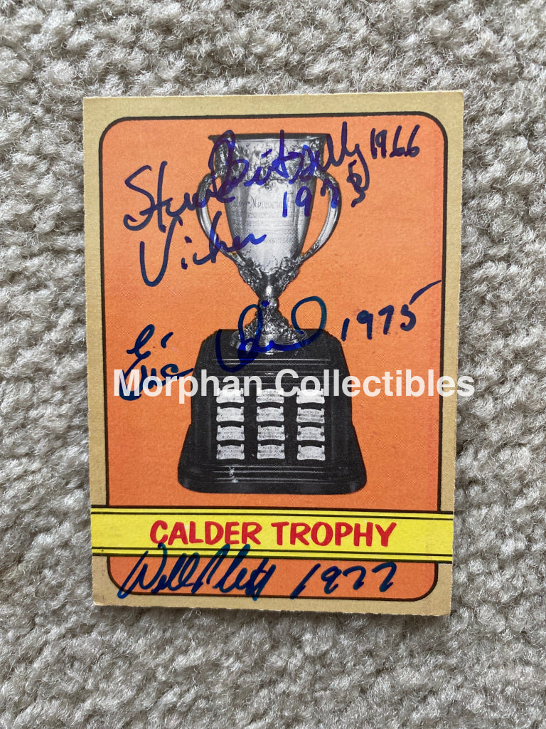 Brit Selby/Steve Vickers/Eric Vail/Willi Plett- Autographed Card - Calder Cup Opc