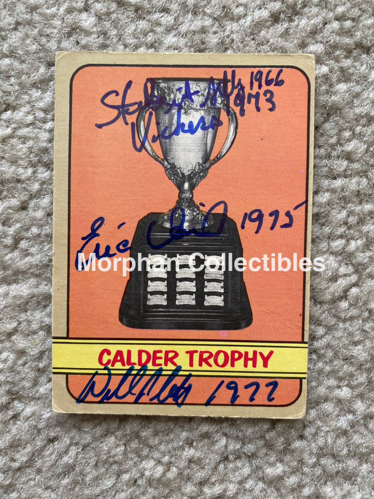 Brit Selby/Steve Vickers/Eric Vail/Willi Plett- Autographed Card - Calder Cup Opc