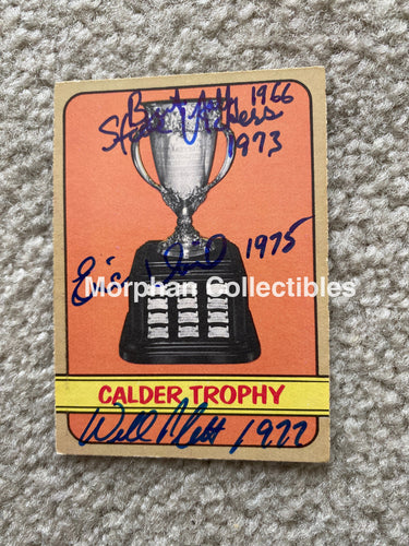 Brit Selby/Steve Vickers/Eric Vail/Willi Plett- Autographed Card - Calder Cup Opc
