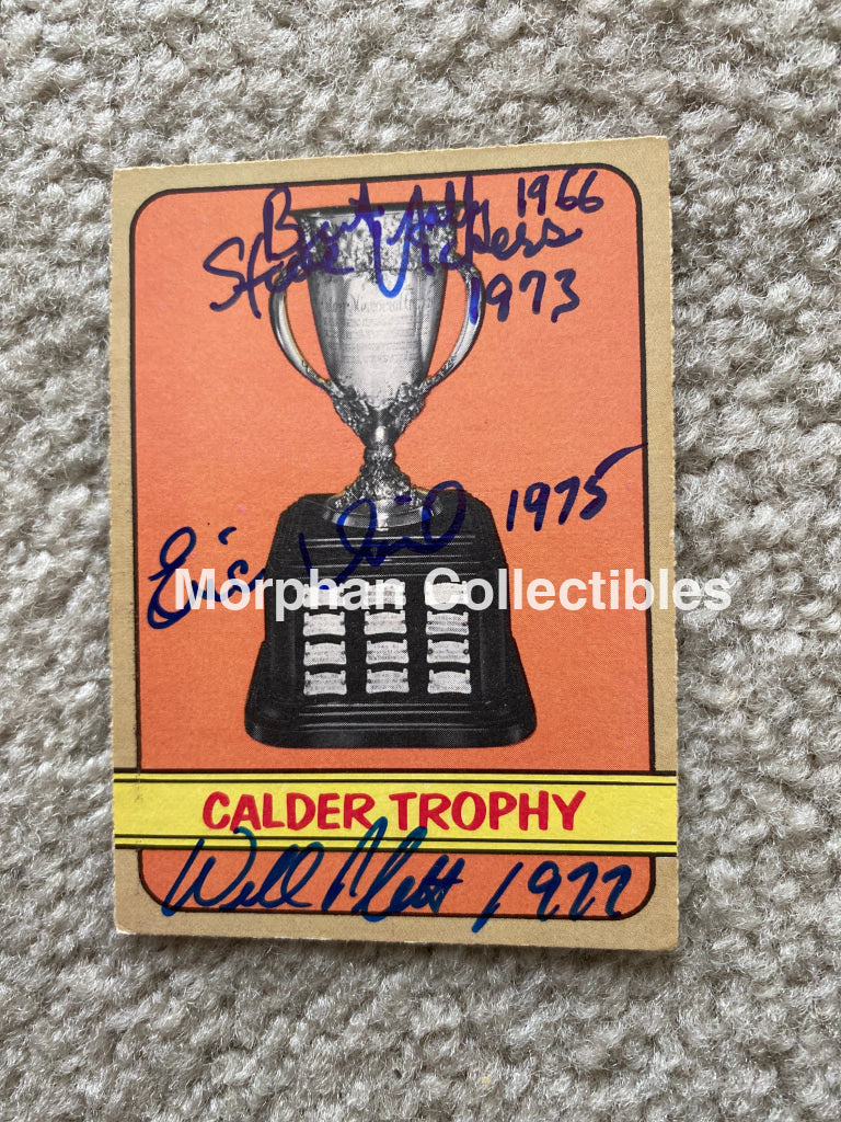 Brit Selby/Steve Vickers/Eric Vail/Willi Plett- Autographed Card - Calder Cup Opc