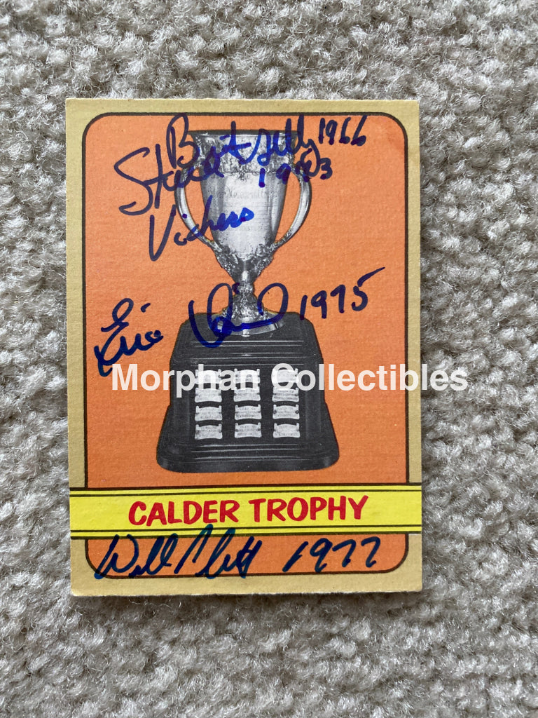 Brit Selby/Steve Vickers/Eric Vail/Willi Plett- Autographed Card - Calder Cup Opc