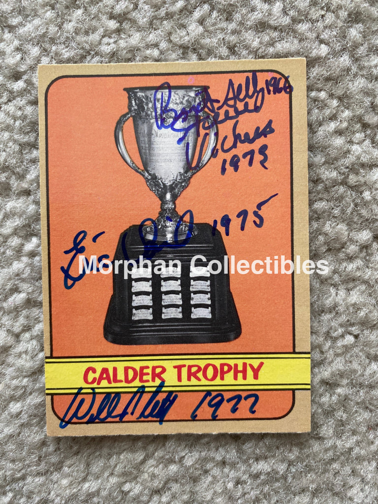 Brit Selby/Steve Vickers/Eric Vail/Willi Plett- Autographed Card - Calder Cup Opc