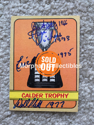 Brit Selby/Steve Vickers/Eric Vail/Willi Plett- Autographed Card - Calder Cup Opc