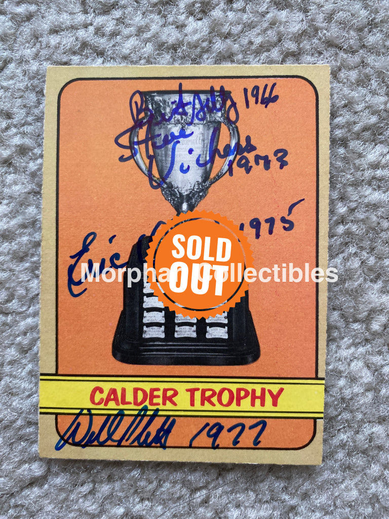 Brit Selby/Steve Vickers/Eric Vail/Willi Plett- Autographed Card - Calder Cup Opc