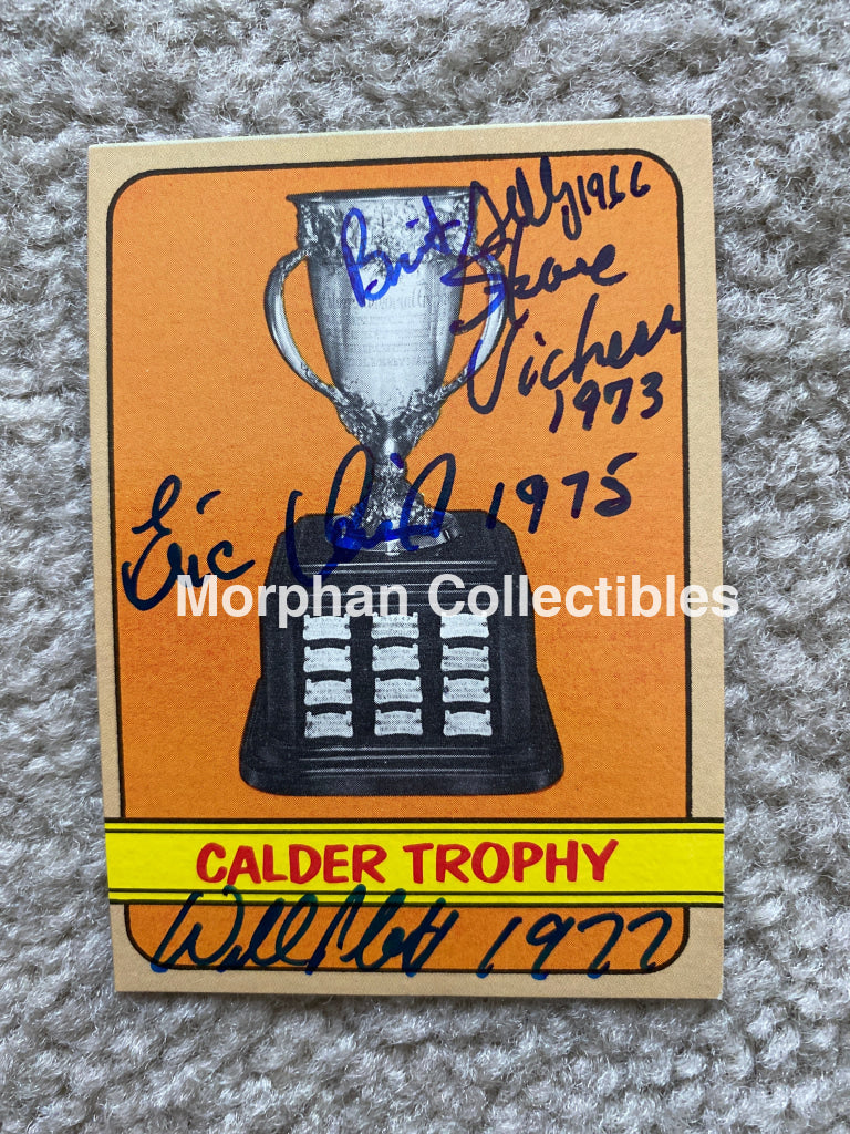 Brit Selby/Steve Vickers/Eric Vail/Willi Plett- Autographed Card - Calder Cup Topps