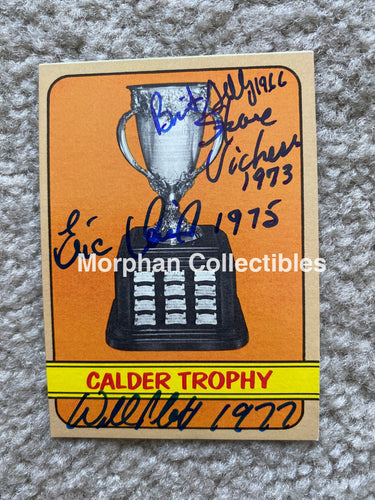 Brit Selby/Steve Vickers/Eric Vail/Willi Plett- Autographed Card - Calder Cup Topps