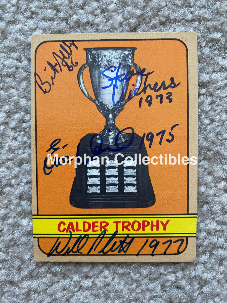 Brit Selby/Steve Vickers/Eric Vail/Willi Plett- Autographed Card - Calder Cup Topps