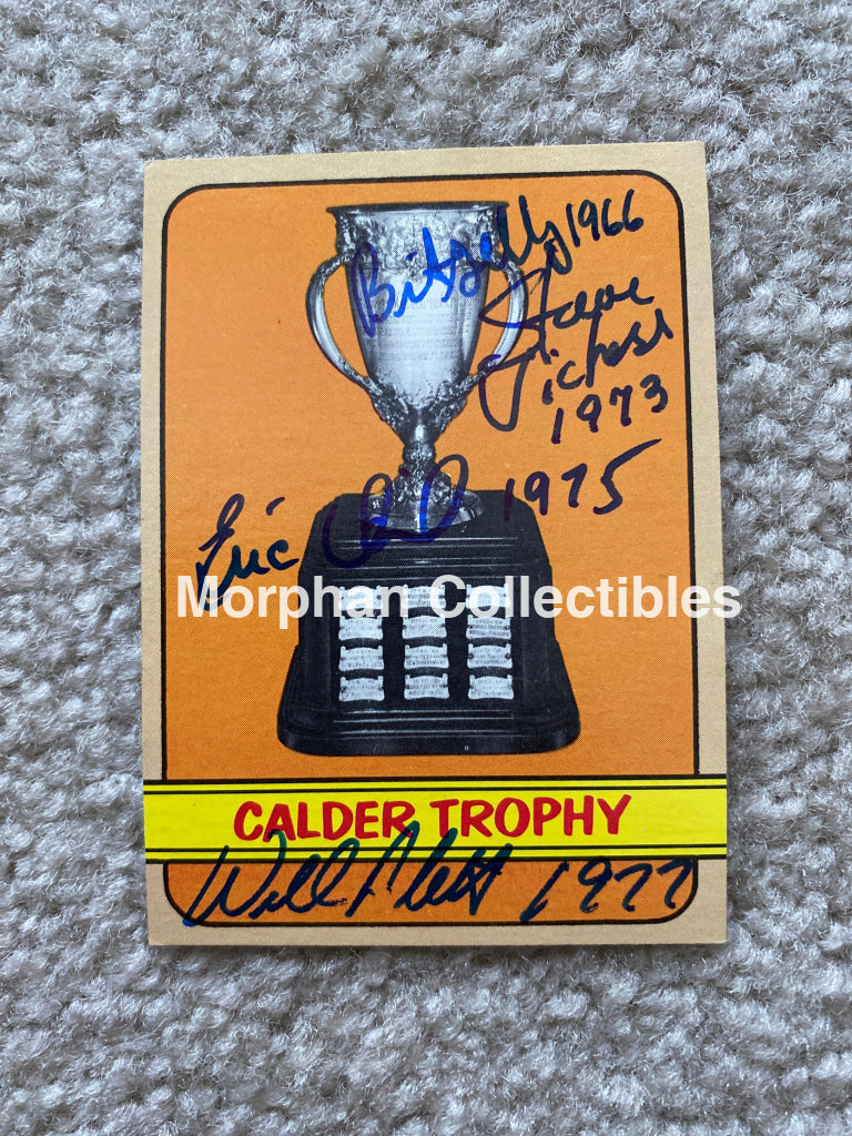 Brit Selby/Steve Vickers/Eric Vail/Willi Plett- Autographed Card - Calder Cup Topps