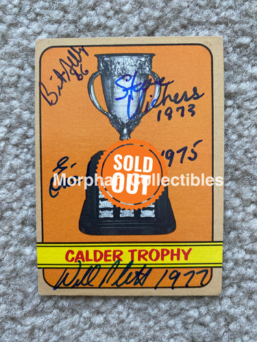 Brit Selby/Steve Vickers/Eric Vail/Willi Plett- Autographed Card - Calder Cup Topps