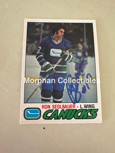 (Copy) Ron Sedlbauer - Autographed Card - 1977-78 OPC Card