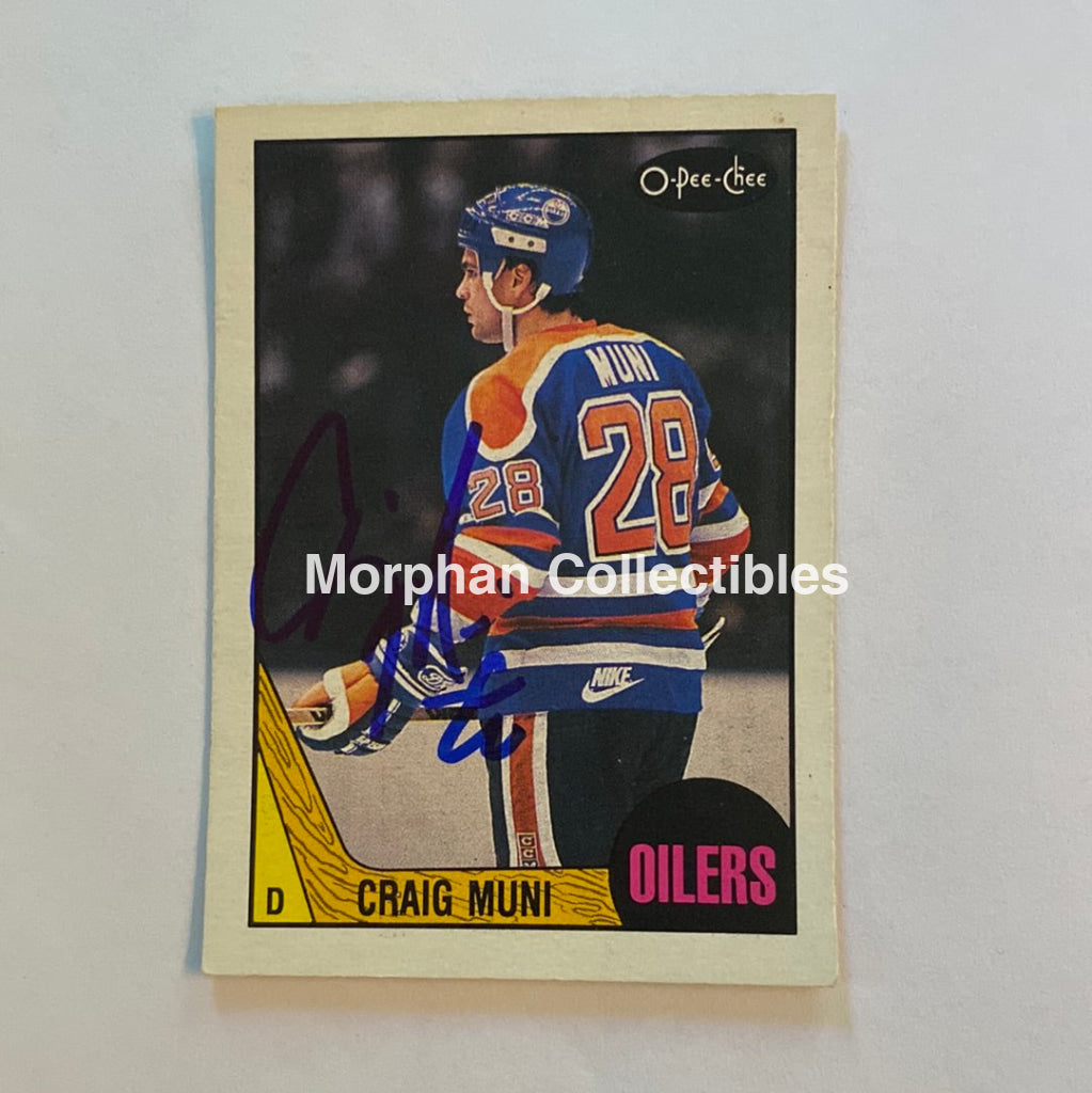 Craig Muni - Autographed Card 1987-88 Opc Rookie