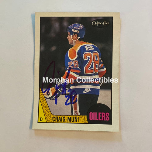 Craig Muni - Autographed Card 1987-88 Opc Rookie
