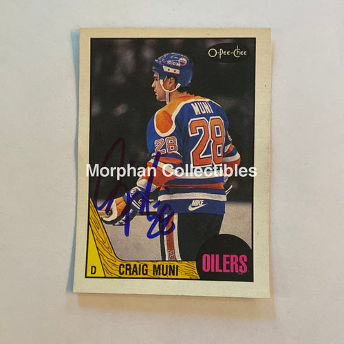 Craig Muni - Autographed Card 1987-88 Opc Rookie