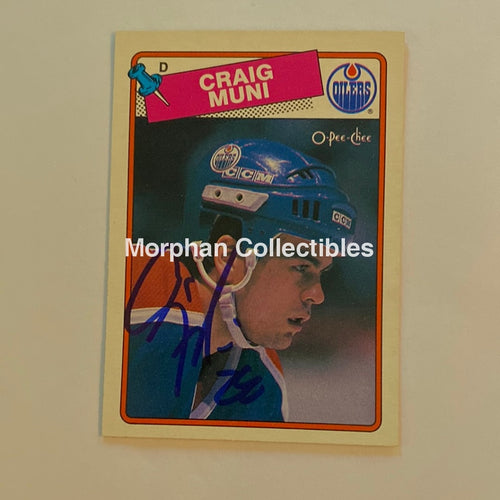 Craig Muni - Autographed Card 1988-89 Opc