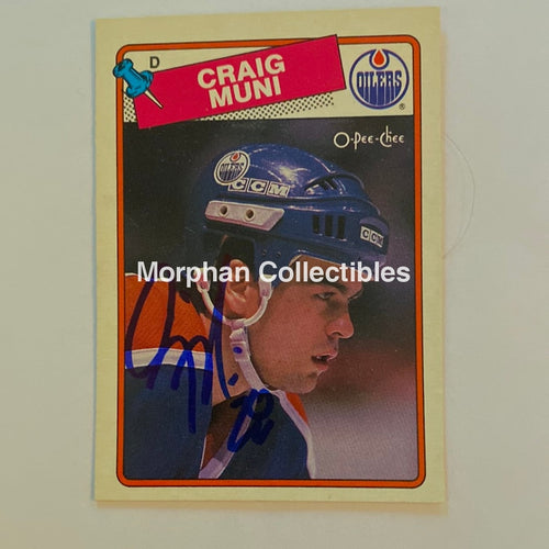 Craig Muni - Autographed Card 1988-89 Opc