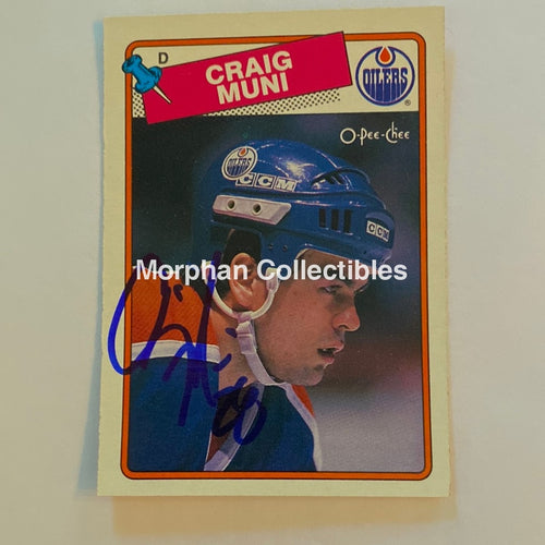 Craig Muni - Autographed Card 1988-89 Opc